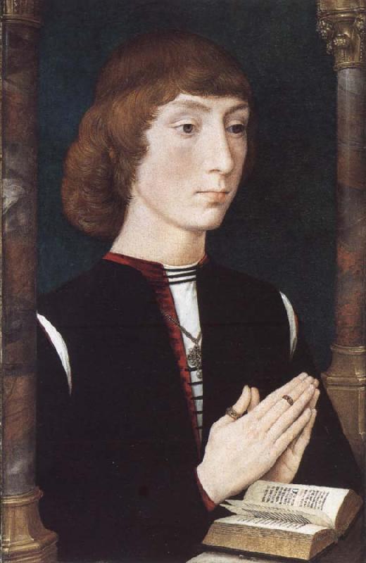 Hans Memling A Young Man at Prayer oil painting picture